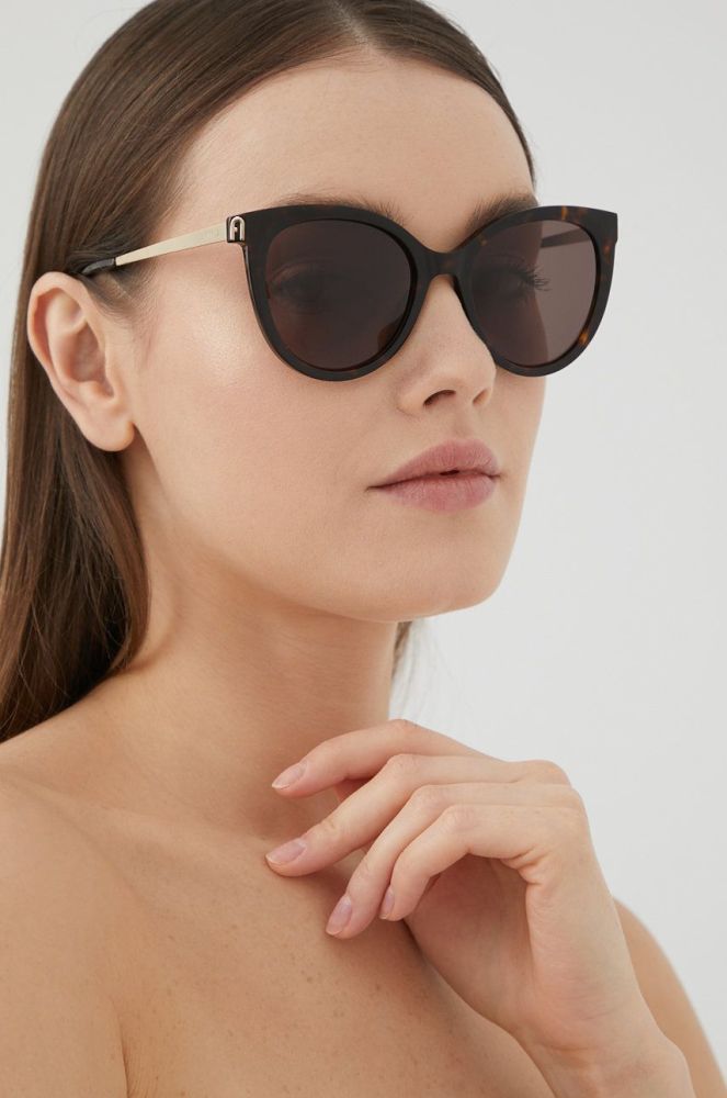 Сонцезахисні окуляри Furla жіночі колір коричневий (2206682)