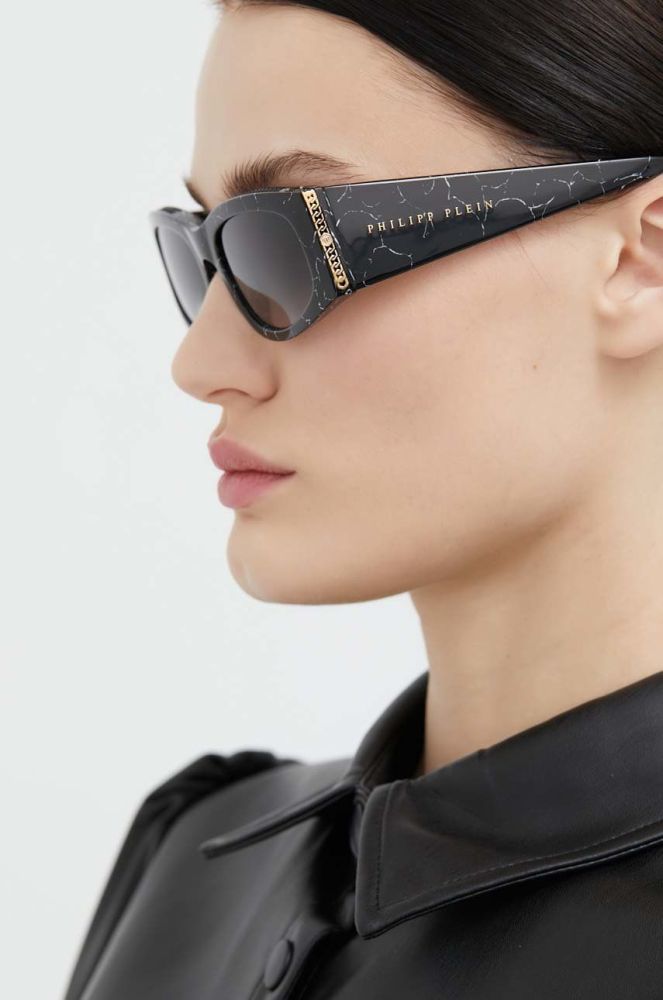 Сонцезахисні окуляри Philipp Plein жіночі колір чорний (2429678)