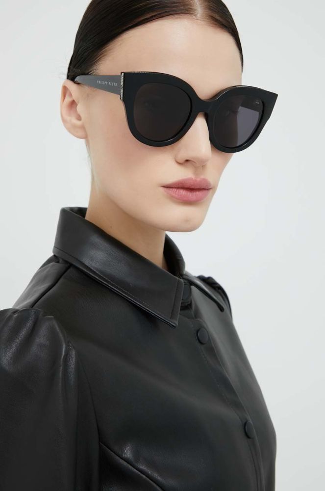 Сонцезахисні окуляри Philipp Plein жіночі колір чорний (2429679)
