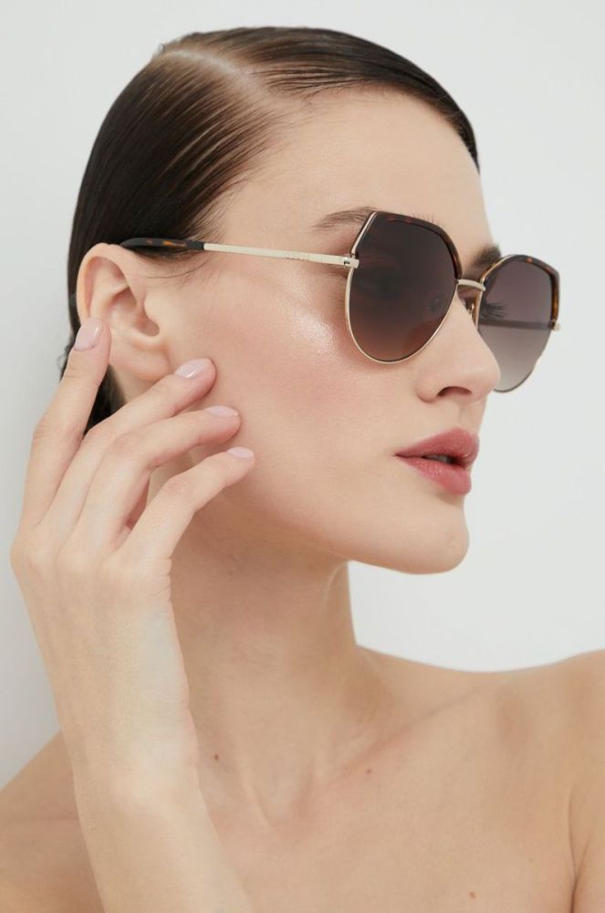 Сонцезахисні окуляри Guess жіночі колір коричневий (2502097) фото 6