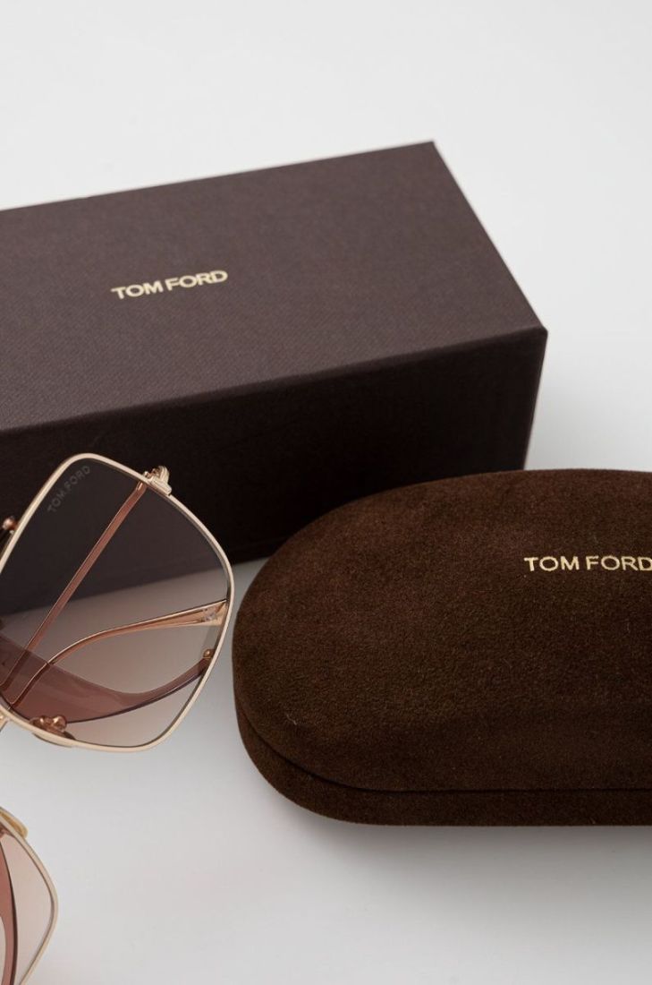 Сонцезахисні окуляри Tom Ford жіночі колір золотий