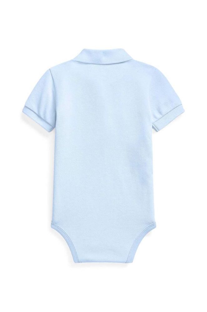 Дитяче бавовняне боді Polo Ralph Lauren колір блакитний (2349598) фото 3