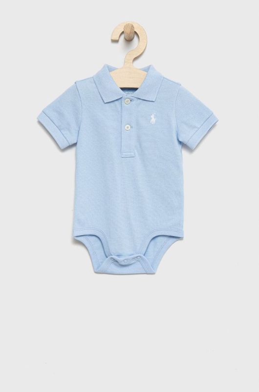 Дитяче бавовняне боді Polo Ralph Lauren колір блакитний (2349598) фото 2