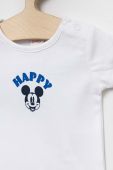 Дитяче бавовняне боді OVS X Disney (2-pack) колір білий
