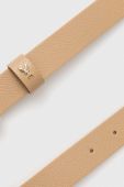 Шкіряний ремінь Patrizia Pepe жіночий колір бежевий (3377119)
