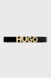 Шкіряний ремінь HUGO жіночий колір чорний (2756814)