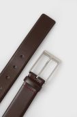 Шкіряний ремінь HUGO чоловічий колір коричневий (2231479)