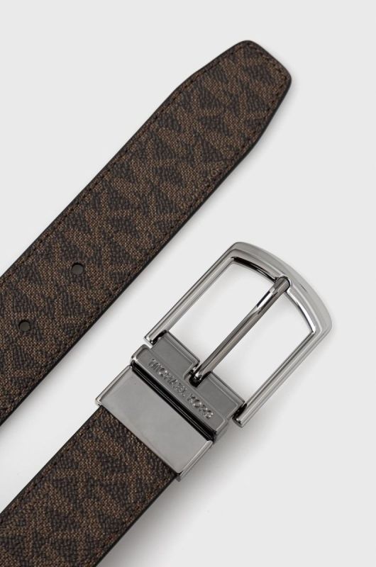 Двосторонній шкіряний ремінь Michael Kors чоловічий колір чорний (2156828) фото 2