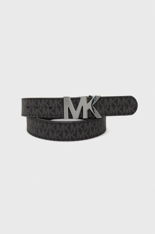 Двосторонній шкіряний ремінь Michael Kors чоловічий колір чорний (2653028)