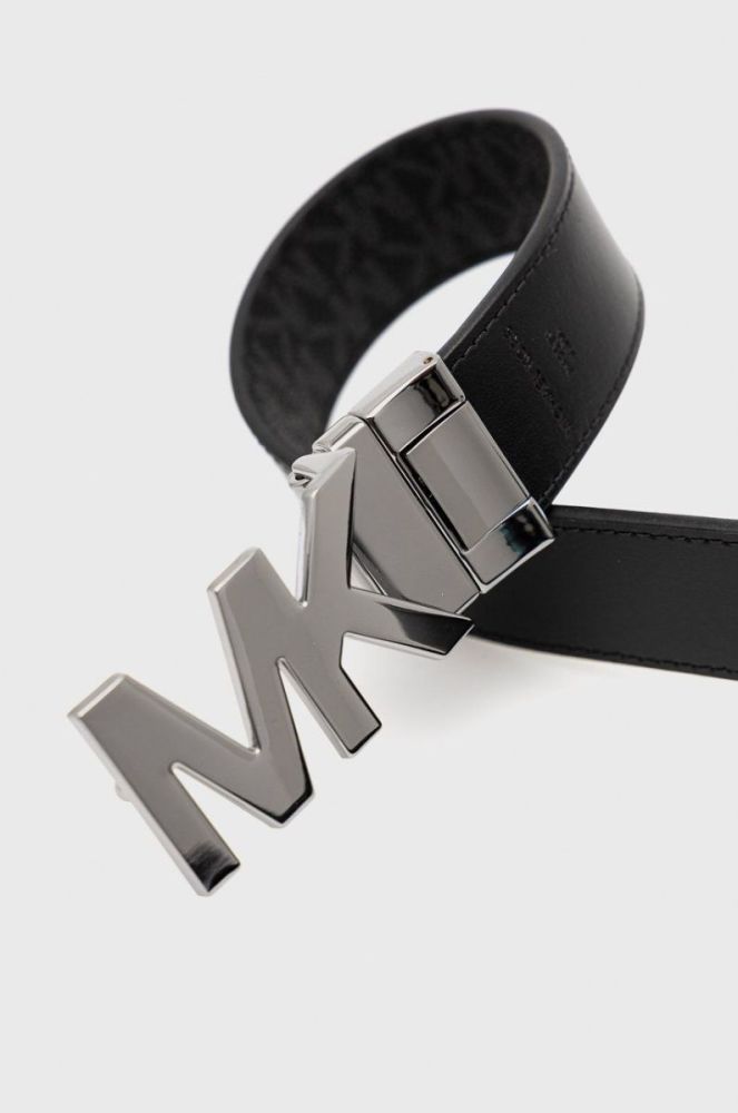 Двосторонній шкіряний ремінь Michael Kors чоловічий колір чорний (2653028) фото 2
