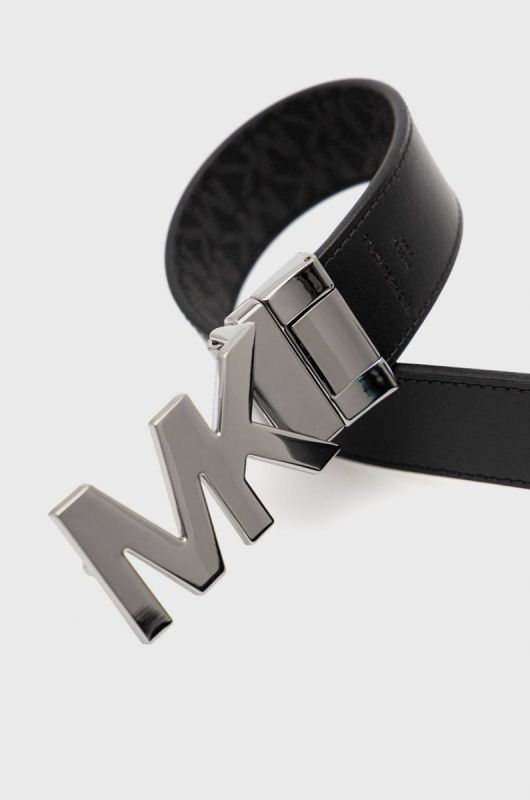 Двосторонній шкіряний ремінь Michael Kors чоловічий колір чорний (2653028) фото 2