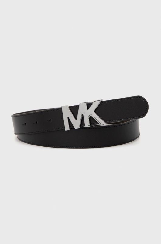 Двосторонній шкіряний ремінь Michael Kors чоловічий колір чорний (2067922) фото 2
