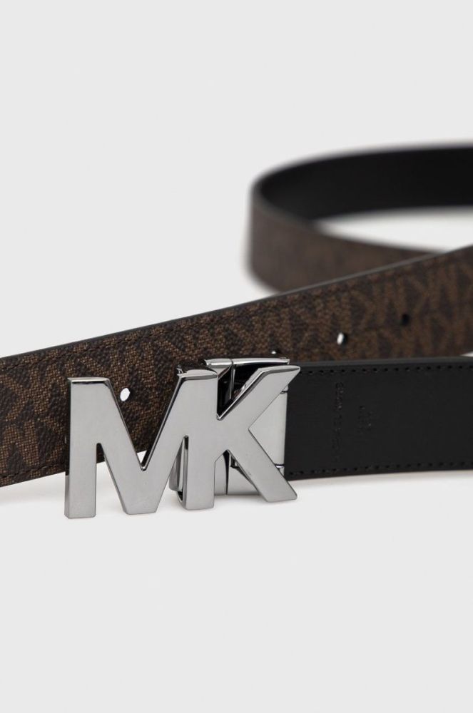 Двосторонній шкіряний ремінь Michael Kors чоловічий колір чорний (2067922) фото 3
