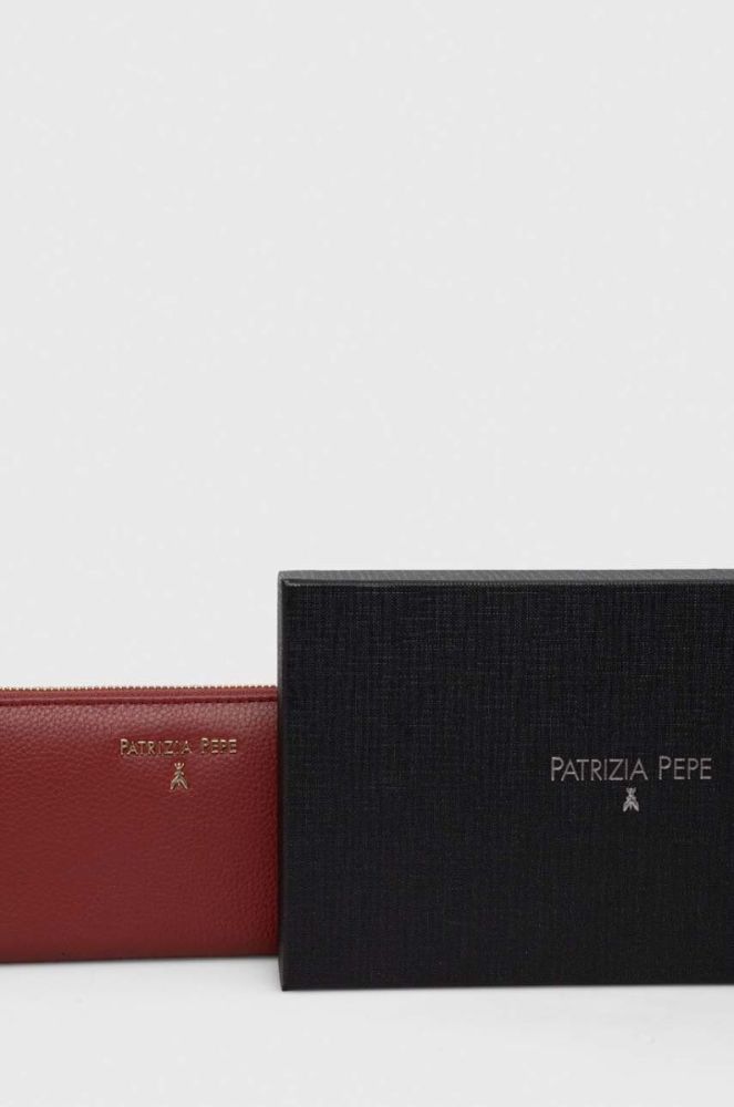 Гаманець Patrizia Pepe жіночий колір бордовий фото 5