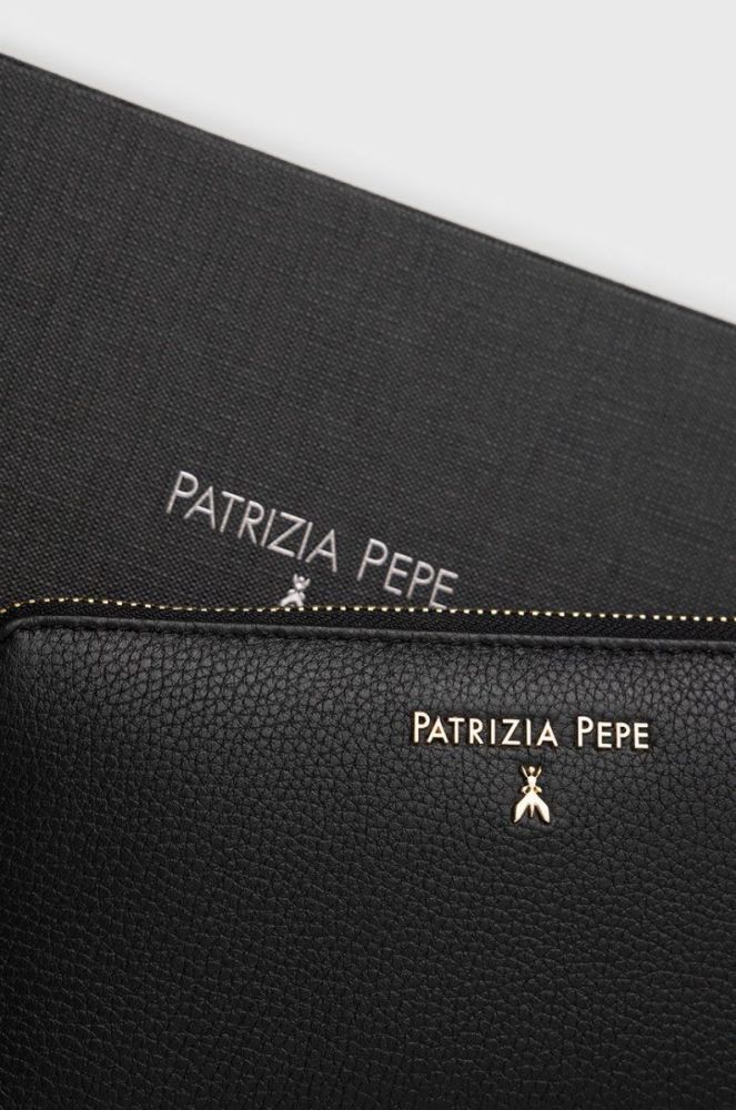 Шкіряний гаманець Patrizia Pepe жіночий колір чорний (2145087) фото 4