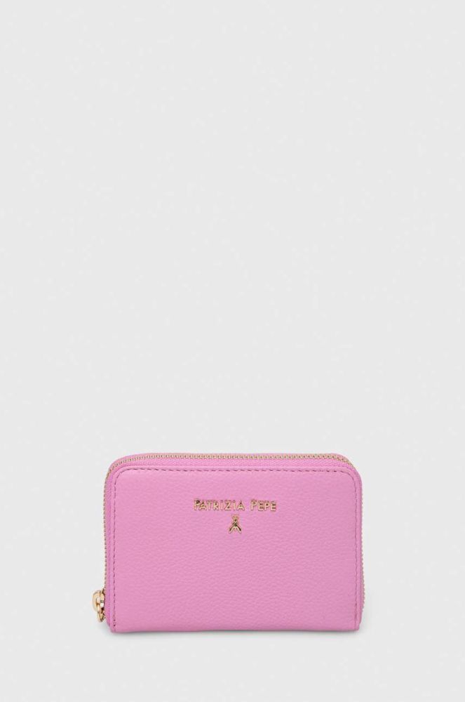 Шкіряний гаманець Patrizia Pepe жіночий колір рожевий (3517757)