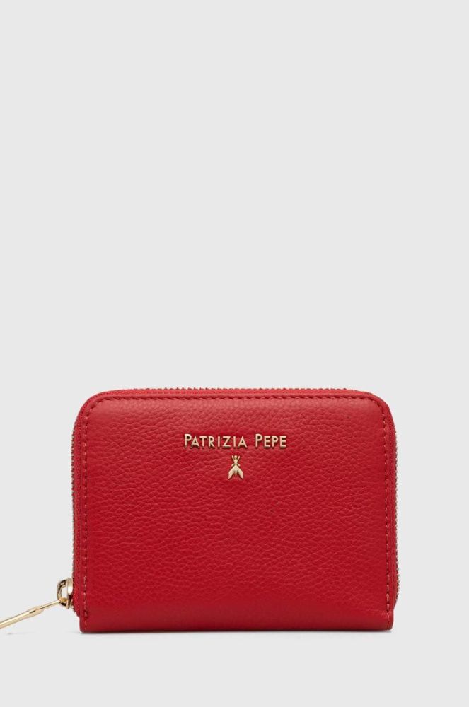 Шкіряний гаманець Patrizia Pepe жіночий колір червоний (3524928)