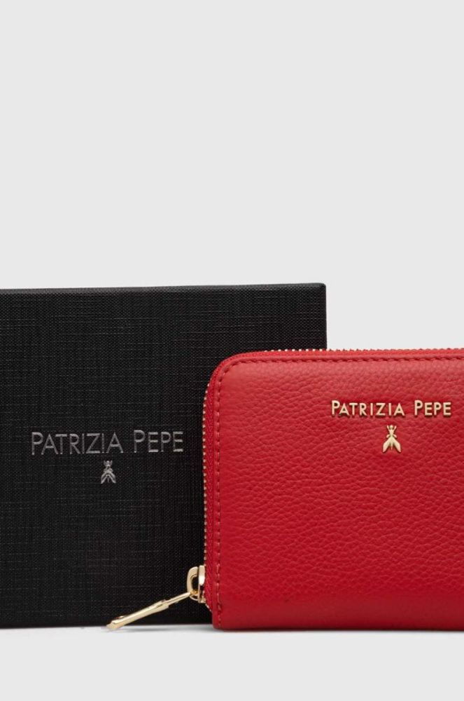 Шкіряний гаманець Patrizia Pepe жіночий колір червоний (3524928) фото 5