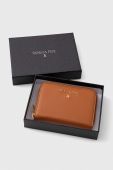 Шкіряний гаманець Patrizia Pepe жіночий колір коричневий (3524925)