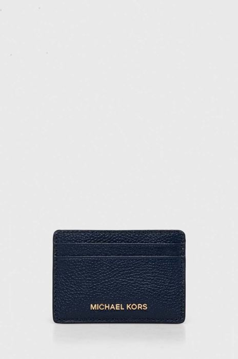 Шкіряний чохол на банківські карти MICHAEL Michael Kors жіночий колір синій