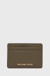 Шкіряний чохол на банківські карти MICHAEL Michael Kors жіночий колір зелений (2521106)