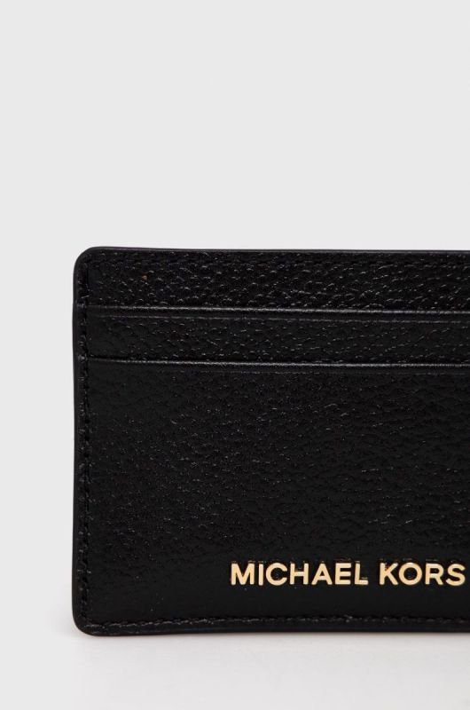 Шкіряний чохол на банківські карти MICHAEL Michael Kors жіночий колір чорний (2247041) фото 2