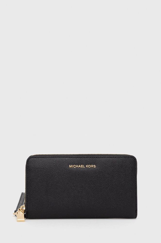 Шкіряний гаманець MICHAEL Michael Kors жіночий колір чорний (2345649)