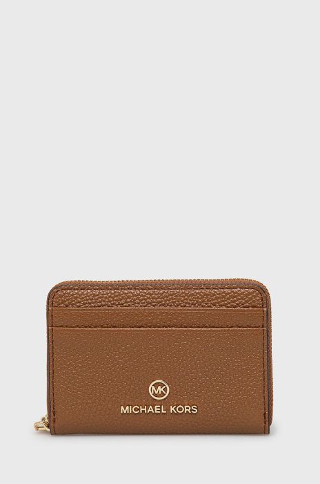 Шкіряний гаманець MICHAEL Michael Kors жіночий колір коричневий (2136669)