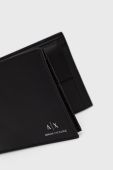 Шкіряний гаманець Armani Exchange чоловічий колір чорний (1996612)