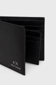 Шкіряний гаманець Armani Exchange чоловічий колір чорний (1996613)