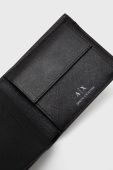 Шкіряний гаманець Armani Exchange чоловічий колір чорний (1985883)
