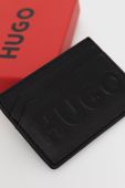 Шкіряний чохол на банківські карти HUGO чоловічий колір чорний (2312438)