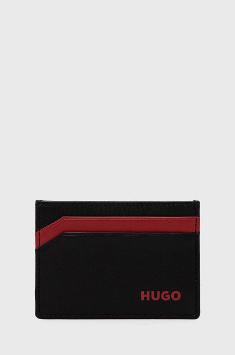 Шкіряний чохол на банківські карти HUGO чоловічий колір чорний (2304881)