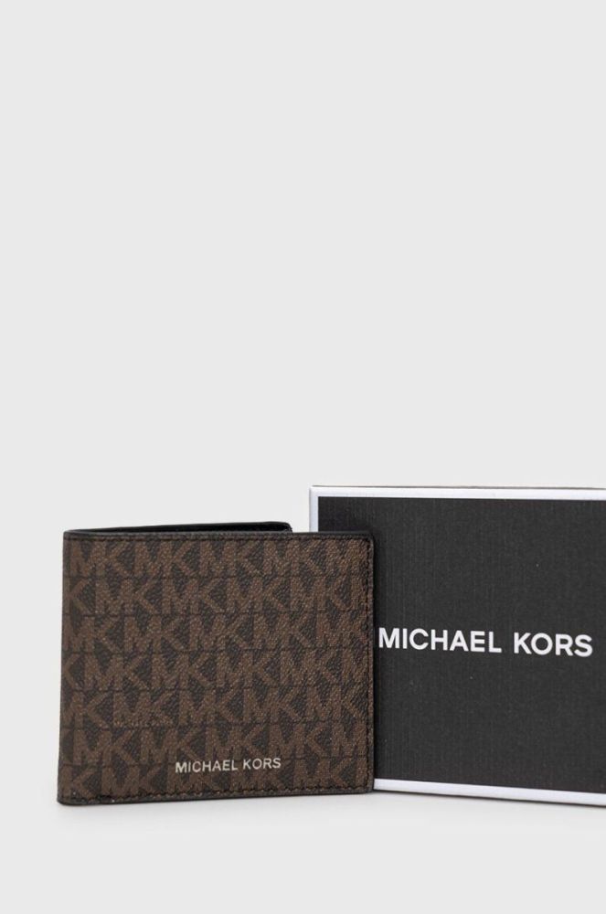 Гаманець Michael Kors чоловічий колір коричневий фото 5