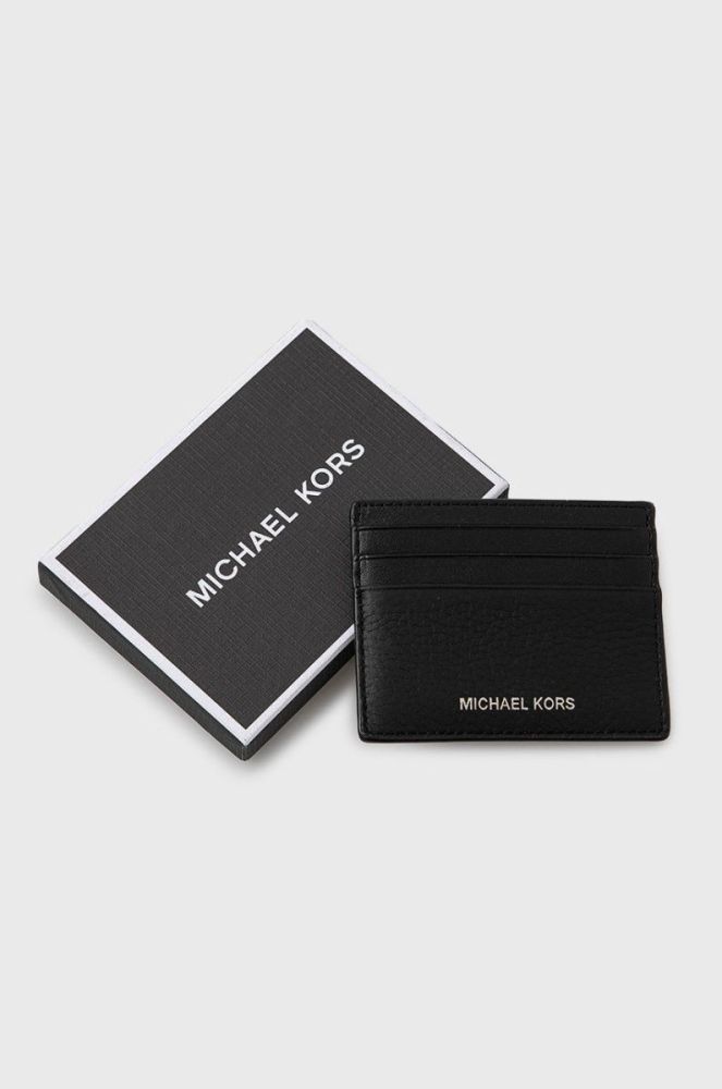 Шкіряний чохол на банківські карти Michael Kors чоловічий колір чорний (2164471) фото 3