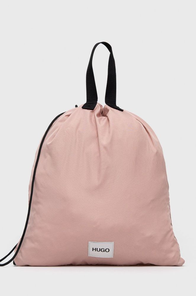 Рюкзак Hugo колір рожевий гладкий