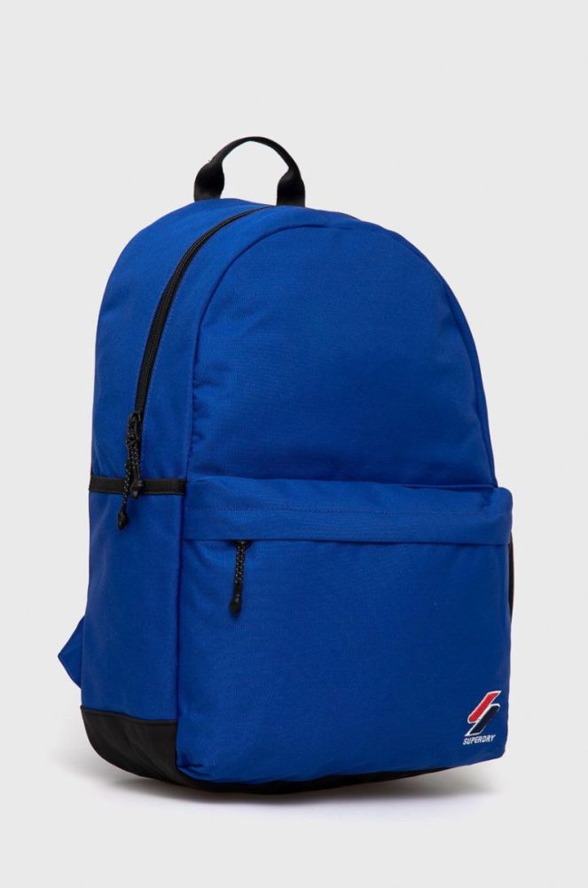 Рюкзак Superdry жіночий великий однотонний колір блакитний фото 3
