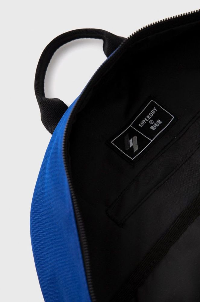 Рюкзак Superdry жіночий великий однотонний колір блакитний фото 5