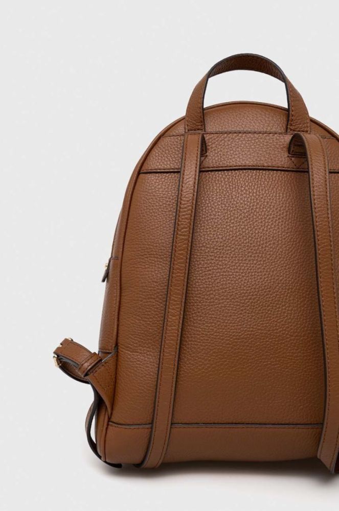 Шкіряний рюкзак MICHAEL Michael Kors жіночий колір коричневий малий однотонний (3076598) фото 3