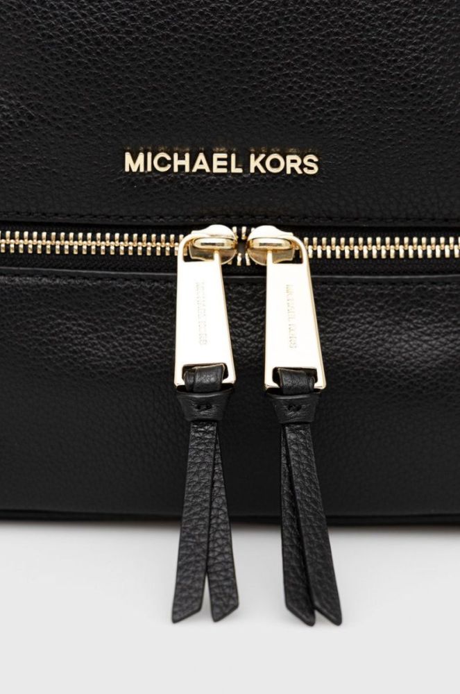 Шкіряний рюкзак MICHAEL Michael Kors колір чорний фото 2