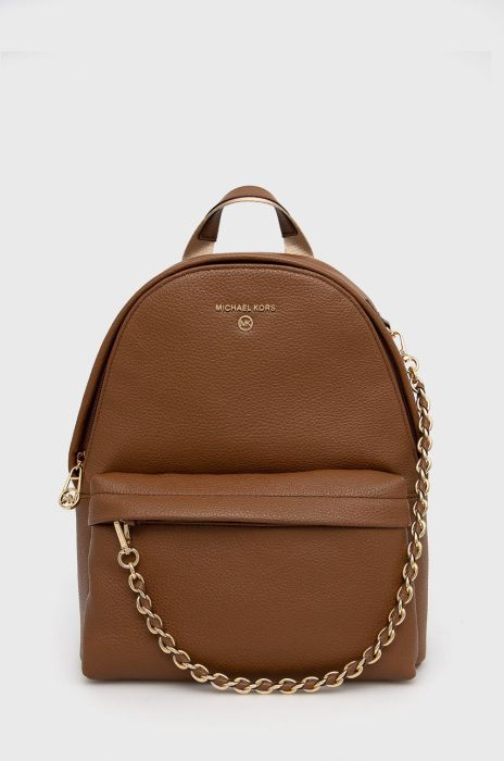 Шкіряний рюкзак MICHAEL Michael Kors жіночий колір коричневий малий однотонний (2102982)