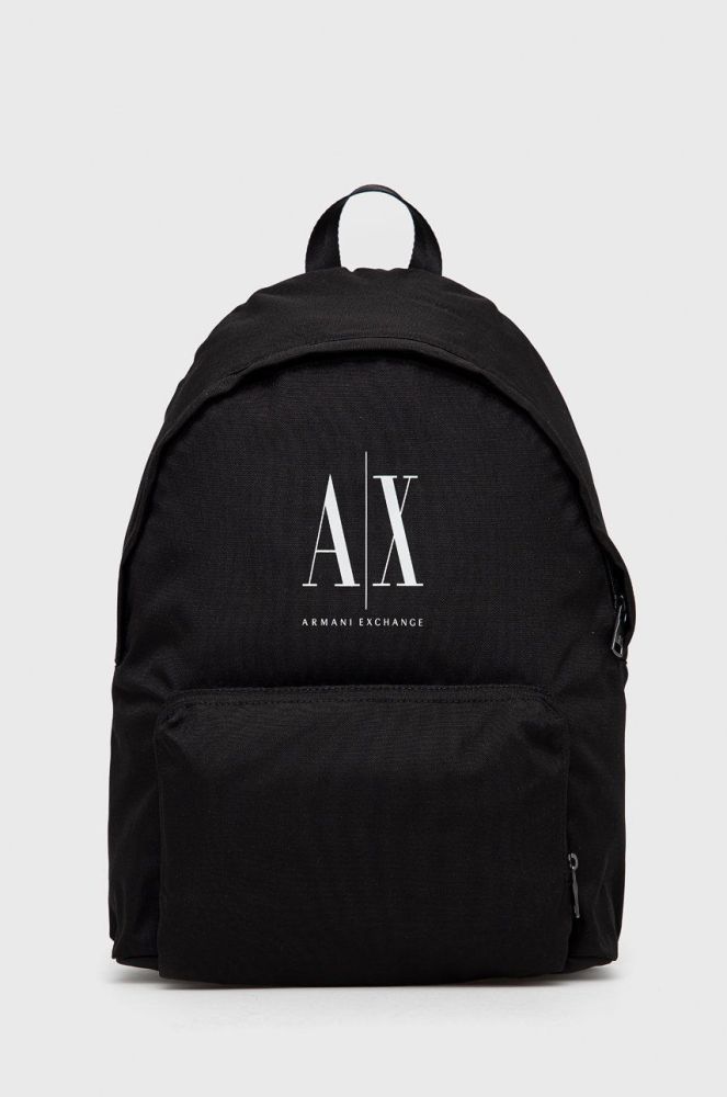 Рюкзак Armani Exchange чоловічий колір чорний великий з принтом