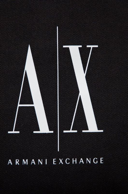 Рюкзак Armani Exchange чоловічий колір чорний великий з принтом фото 2