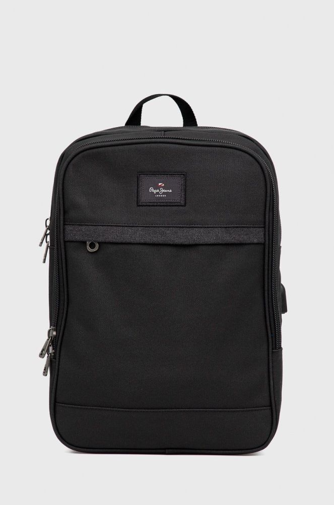 Рюкзак Pepe Jeans Court Back Pack чоловічий колір чорний великий з аплікацією