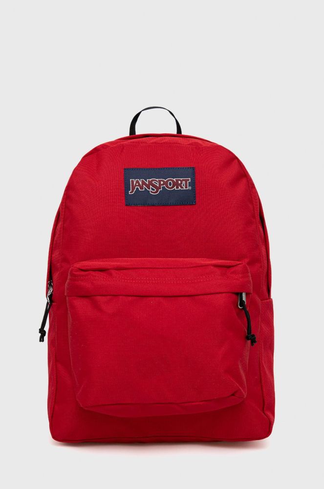 Рюкзак Jansport колір червоний великий однотонний