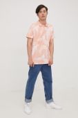Бавовняне поло Jack & Jones колір рожевий візерунок