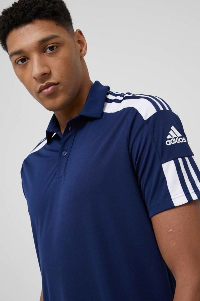 Спортивне поло adidas Performance HC6277 колір синій з аплікацією фото 4