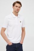 Поло Lyle & Scott чоловічий колір білий однотонний