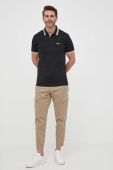 Бавовняне поло BOSS BOSS ATHLEISURE колір чорний (3118930)