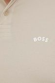 Поло BOSS BOSS ATHLEISURE чоловіче колір бежевий з принтом